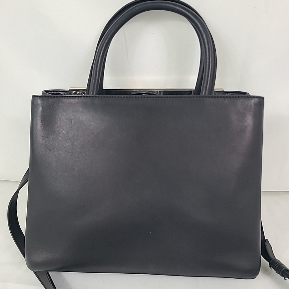 Fendi Black Leather Stud Applique Petite 2Jours Elite Tote - Picture 5 of 14